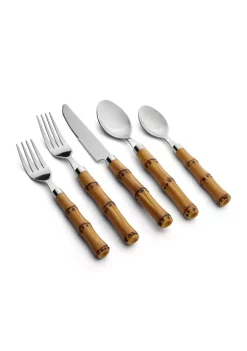 Cambridge Silversmiths Bamboo 20-Piece Flatware Set- Service for 4