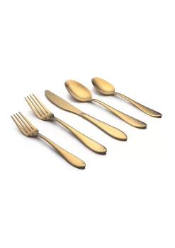 Cambridge Silversmiths Delia Gold 20-Piece Flatware Set
