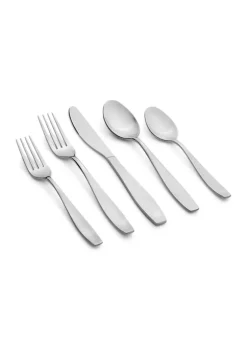 Cambridge Silversmiths Tyrus Satin Mirror 20-Piece Flatware Set, Service for 4
