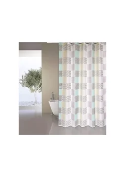 MSV Spirella Shower curtain Polyester CERAMIC 180x200cm PREMIUM QUALITY Pink - Rings included