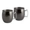 Cambridge Silversmiths 2 Pack of 20 Ounce Hammered Black Moscow Mule Mugs -Erica Lyons Shop Belk 253