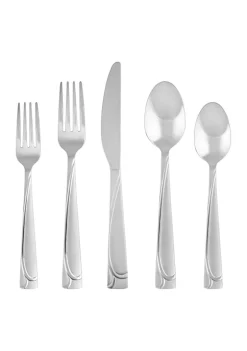 Cambridge Silversmiths Mena Sand 40-Piece Flatware Set with Chrome Buffet - Service for 8