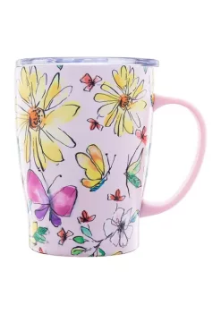 Cambridge Silversmiths 20 Ounce Pink Floral Insulated Coffee Mug -Erica Lyons Shop Belk 322