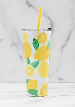 Cambridge Silversmiths 24 Ounce Lemon Slice Insulated Straw Tumbler -Erica Lyons Shop Belk 366