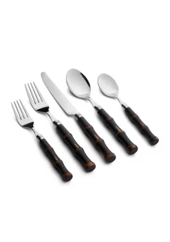 Cambridge Silversmiths Bamboo Dark 20-Piece Flatware Set - Service for 4 -Erica Lyons Shop Belk 409