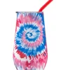 Cambridge Silversmiths 16 Ounce Red, White, Blue Tie Dye Insulated Straw Tumbler -Erica Lyons Shop Belk 410