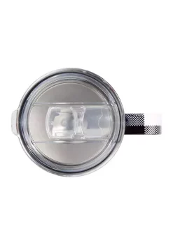 Cambridge Silversmiths 16 Ounce White Plaid Insulated Coffee Mug -Erica Lyons Shop Belk 432