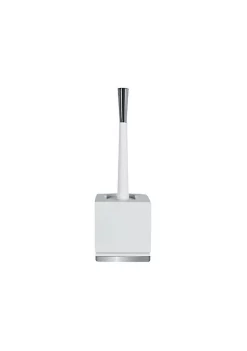 MSV Spirella Toilet Brush with Holder Porcelain ROMA White & Silver