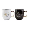Cambridge Silversmiths 2 Pack of 20 Ounce "Oh What Fun" Moscow Mule Mugs -Erica Lyons Shop Belk 508