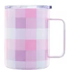 Cambridge Silversmiths 16 Ounce Pink Gingham Insulated Coffee Mug -Erica Lyons Shop Belk 520