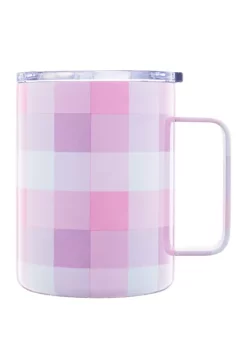 Cambridge Silversmiths 16 Ounce Pink Gingham Insulated Coffee Mug -Erica Lyons Shop Belk 524