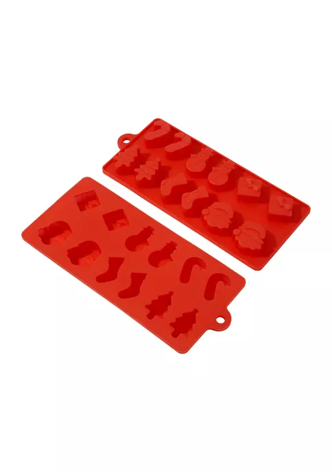 Cambridge Silversmiths Red Silicone Holiday Ice Molds - Set of 2 4 Cambridge Silversmiths Red Silicone Holiday Ice Molds - Set of 2 - Image 2