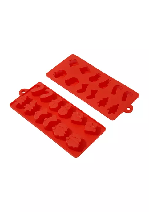 Cambridge Silversmiths Red Silicone Holiday Ice Molds - Set of 2 5 Cambridge Silversmiths Red Silicone Holiday Ice Molds - Set of 2 - Image 3