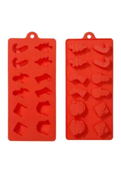 Cambridge Silversmiths Red Silicone Holiday Ice Molds - Set of 2 17 Cambridge Silversmiths Red Silicone Holiday Ice Molds - Set of 2 -Erica Lyons Shop Belk 547