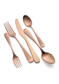 Cambridge Silversmiths Rhiannon Copper Satin 20-Piece Flatware Set, Service for 4 -Erica Lyons Shop Belk 566