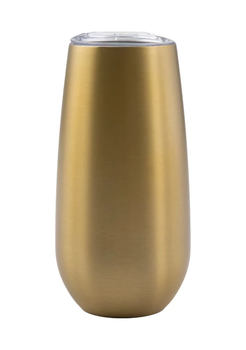 Cambridge Silversmiths 6 Ounce Insulated Brushed Gold Champagne Tumbler 4 Cambridge Silversmiths 6 Ounce Insulated Brushed Gold Champagne Tumbler - Image 2