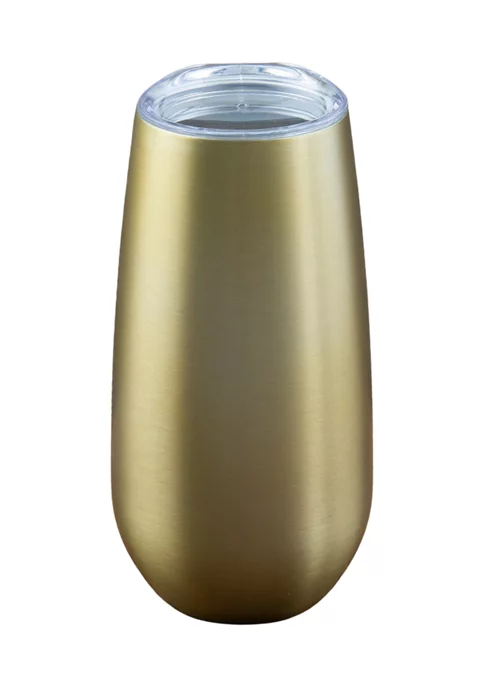 Cambridge Silversmiths 6 Ounce Insulated Brushed Gold Champagne Tumbler 6 Cambridge Silversmiths 6 Ounce Insulated Brushed Gold Champagne Tumbler - Image 4