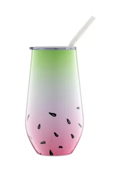 Cambridge Silversmiths 16 Ounce Multi-Color Fruit Insulated Straw Tumbler