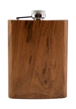 Cambridge Silversmiths 8 Ounce Wood Decal Flask