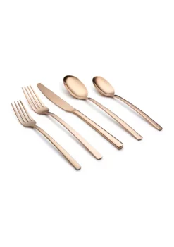 Cambridge Silversmiths Beacon Copper Mirror 20-Piece Flatware Set, Service for 4