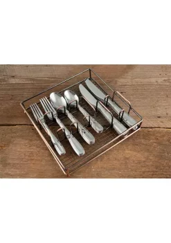 Cambridge Silversmiths Waylen Mirror 40-Piece Flatware Set with Rustic Bronze Buffet - Service for 8 -Erica Lyons Shop Belk 628