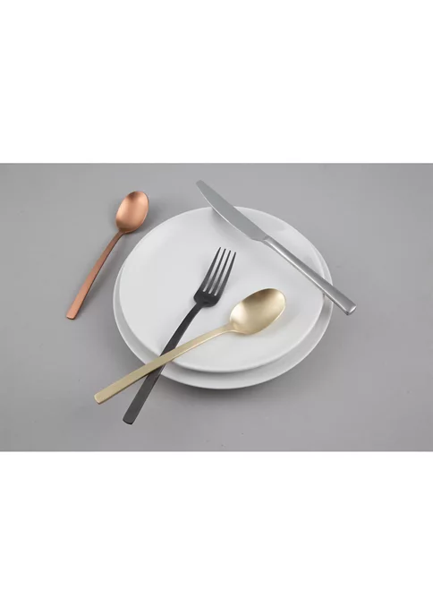 Cambridge Silversmiths Beacon Multi-Color Satin 16-Piece Flatware Set - Service for 4 5 Cambridge Silversmiths Beacon Multi-Color Satin 16-Piece Flatware Set - Service for 4 - Image 3