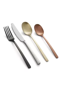 Cambridge Silversmiths Beacon Multi-Color Satin 16-Piece Flatware Set - Service for 4 11 Cambridge Silversmiths Beacon Multi-Color Satin 16-Piece Flatware Set - Service for 4 -Erica Lyons Shop Belk 655