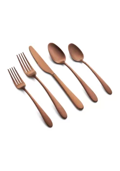 Cambridge Silversmiths Poet Copper Satin 20-Piece Flatware Set - Service for 4