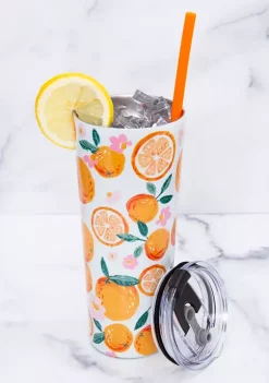 Cambridge Silversmiths 24 Ounce Orange Slice Insulated Tumbler -Erica Lyons Shop Belk 684