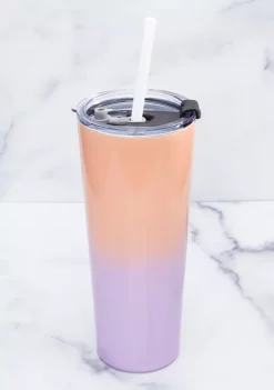 Cambridge Silversmiths 24 Ounce Lavender Ombré Insulated Straw Tumbler -Erica Lyons Shop Belk 705