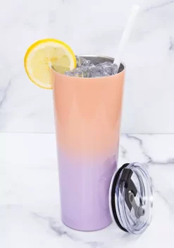 Cambridge Silversmiths 24 Ounce Lavender Ombré Insulated Straw Tumbler -Erica Lyons Shop Belk 706