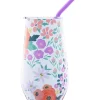 Cambridge Silversmiths 16 Ounce White Floral Insulated Wine Tumbler -Erica Lyons Shop Belk 707