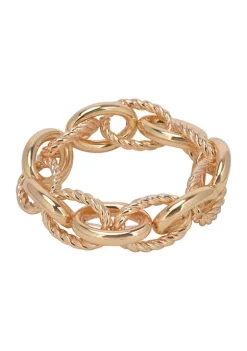 Erica Lyons Lab Created Gold Tone Large Link Chain Bracelet