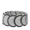 Erica Lyons Silver-Tone Texture Me Later Circles Stretch Bracelet -Erica Lyons Shop Belk 737