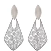 Erica Lyons Silver Tone Filigree Drop Clip Earrings -Erica Lyons Shop Belk 747