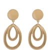 Erica Lyons Gold Tone Double Teardrop Clip Earrings -Erica Lyons Shop Belk 749