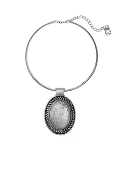 Erica Lyons Silver Tone Metal Pendant Necklace