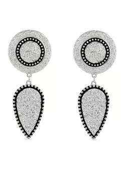 Erica Lyons Texture Me Later Drop Clip Earrings -Erica Lyons Shop Belk 759