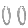 Erica Lyons Silver Tone Oval Hoop Earrings -Erica Lyons Shop Belk 772