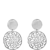 Erica Lyons Silver Tone Filigree Drop Clip Earrings -Erica Lyons Shop Belk 788