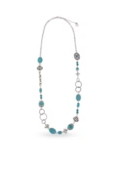 Erica Lyons Silver-Toned Go West Long Beaded Necklace