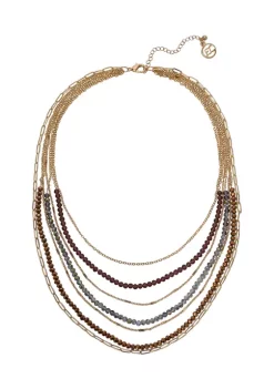 Erica Lyons Lab Created Layered Bead Necklace