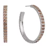Erica Lyons Gold Tone and Crystal Hoop Earrings -Erica Lyons Shop Belk 826