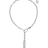 Erica Lyons Silver Tone and Pearl Chain Y Drop Collar Necklace -Erica Lyons Shop Belk 844