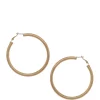 Erica Lyons Gold Tone Textured Clutchless Hoop Earrings 2 Erica Lyons Gold Tone Textured Clutchless Hoop Earrings -Erica Lyons Shop Belk 861