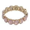Erica Lyons Gold Tone and Pink Stone Stretch Bracelet -Erica Lyons Shop Belk 869