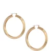 Erica Lyons Gold Tone Thick Click It Hoop Earrings -Erica Lyons Shop Belk 881