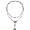 Erica Lyons Lab Created Silver Tone 2 Row Chain Link Necklace -Erica Lyons Shop Belk 885