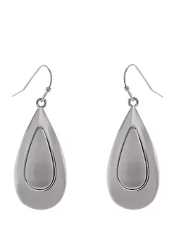 Erica Lyons Silver-Tone Teardrop Earrings