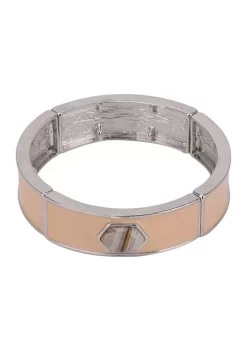Erica Lyons Lab Created Silver Tone Stretch Bracelet